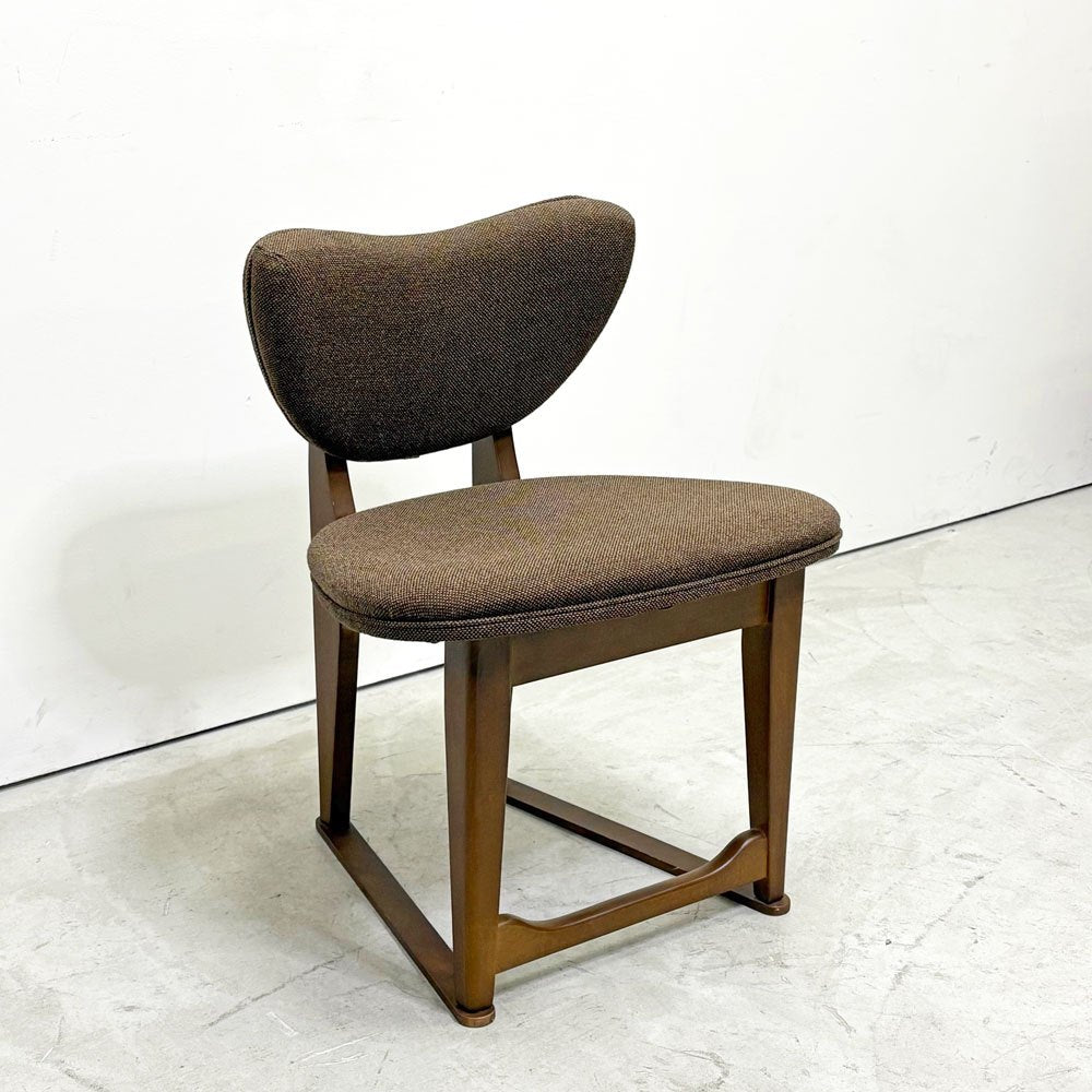 北欧スタイル Scandinavian Style ローチェア 低座椅子 ファブリック ブラウン 畳摺り仕様 和モダン ミッドセンチュリースタイル ●