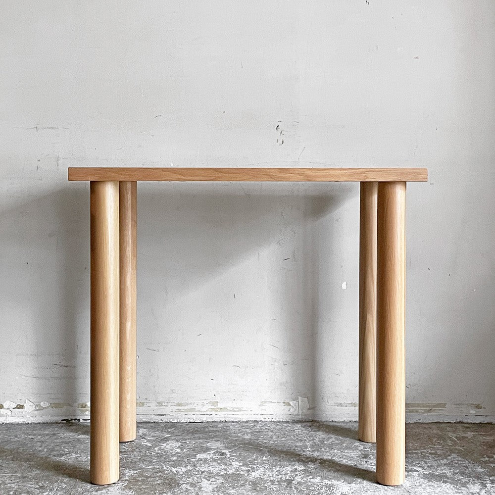 無印良品 MUJI 板と脚でできた木製テーブル ダイニングテーブル コンソールテーブル デスク オーク材 木製 W80 × D40cm ナチュラル シンプルデザイン ■