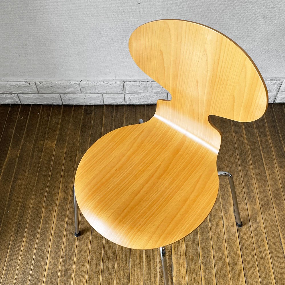 フリッツハンセン Fritz Hansen 3101 アリンコチェア アントチェア 4本脚 ナチュラルビーチ ラッカー仕上げ フェルトグライズ アルネ・ヤコブセン F ◎