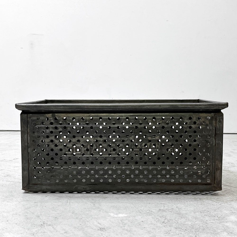 SCHAFER スタッキング ストレージボックス パンチングメタル インダストリアル ドイツビンテージ D ●