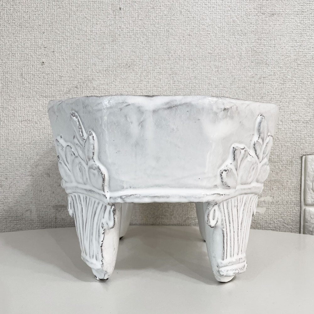 アスティエ・ド・ヴィラット Astier de Villatte フルーツスタンド ボウル 陶器 脚付き W23cm フランス ◎