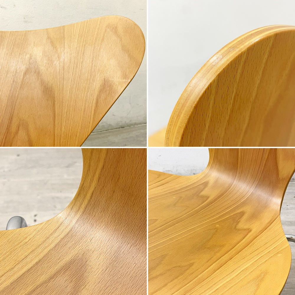 フリッツハンセン Fritz Hansen セブンチェア ビーチ材 ナチュラル アルネ・ヤコブセン Arne Jacobsen スタッキング デンマーク 北欧家具 B ●