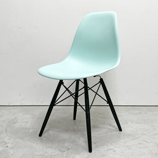 ハーマンミラー HermanMiller サイドシェルチェア ドゥエルレッグ DSW アクアスカイ × エボニー ポリプロピレン製 イームズ ミッドセンチュリー B ●