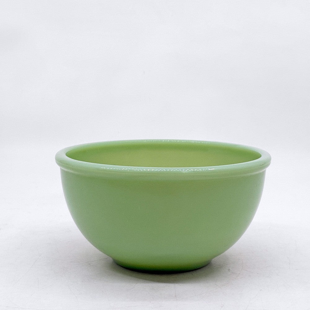 ファイヤーキング FIRE KING ジェダイ JADE-ITE ビーデッドエッジボウル 12.5cm ミルクガラス USビンテージ アンカーホッキング ●