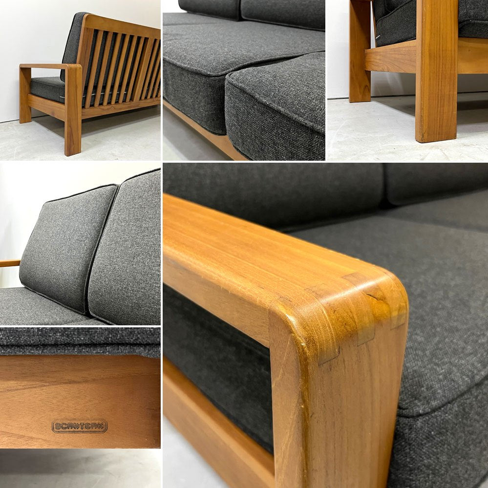スキャンティーク SCANTEAK イコン IKON 3Pソファ 3シーター 3人掛け チーク無垢材 ファブリック 北欧スタイル ●