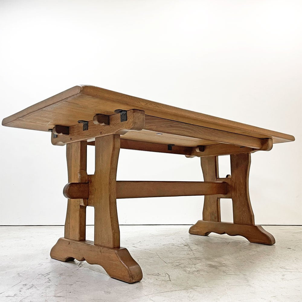 トップフォーム Topform オーク材 リフェクトリーテーブル ダイニングテーブル W180cm クラフト家具 店舗用什器 オランダ ビンテージ vintage ●