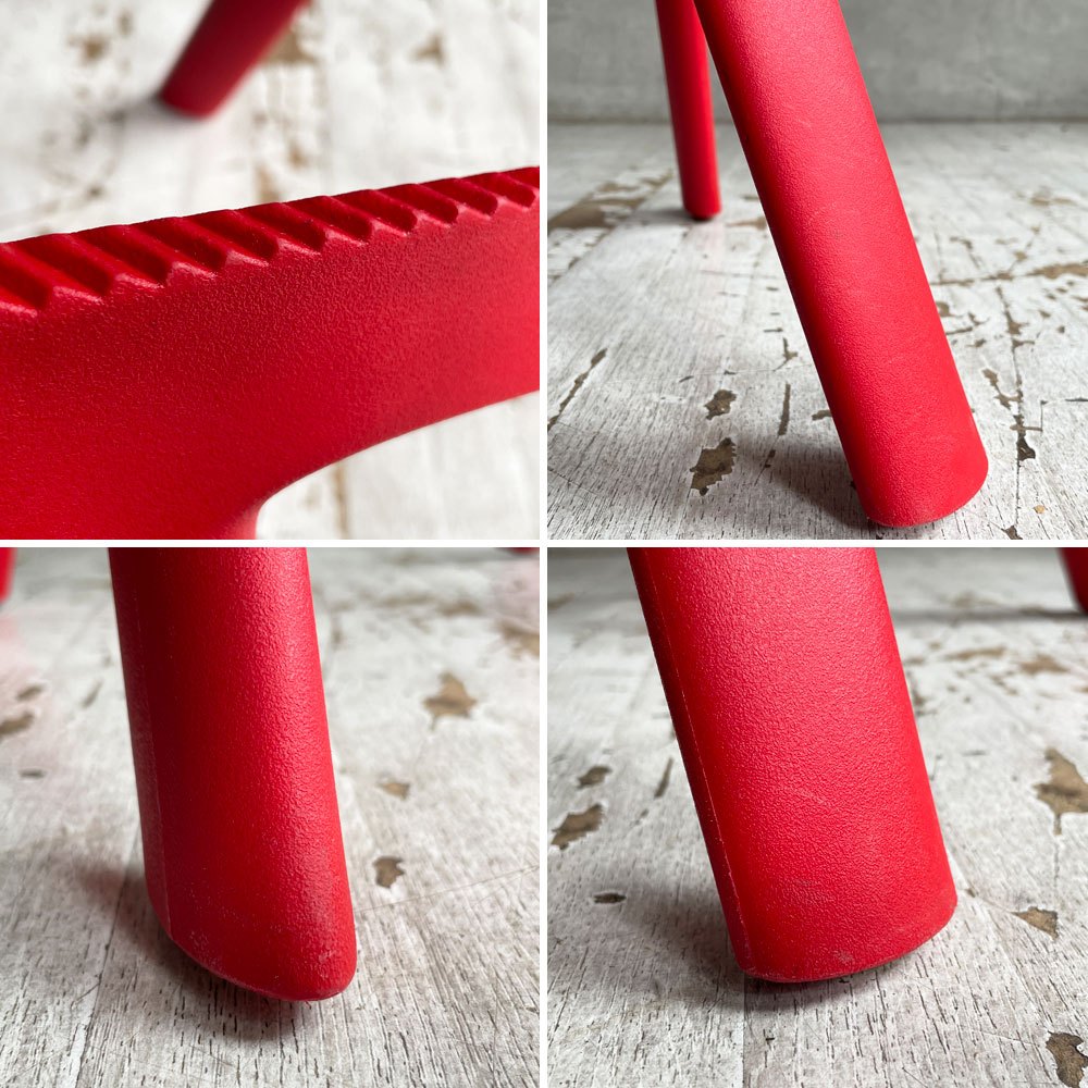 プランク PLANK ミウラスツール MIURA stool ハイスツール スタッキング レッド コンスタンチン･グルチッチ 定価￥44,000-  ♪