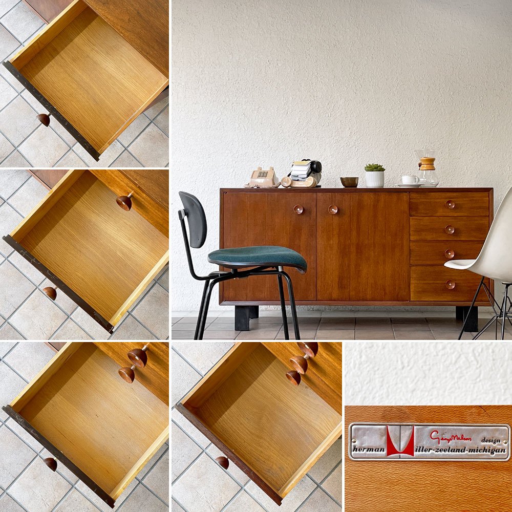 ハーマンミラー Herman Miller ネルソンベーシックキャビネット Nelson Basic Cabinet Series 4ドロワー チェスト 1950年代 ビンテージ ジョージ・ネルソン ミッドセンチュリー 希少 ◇