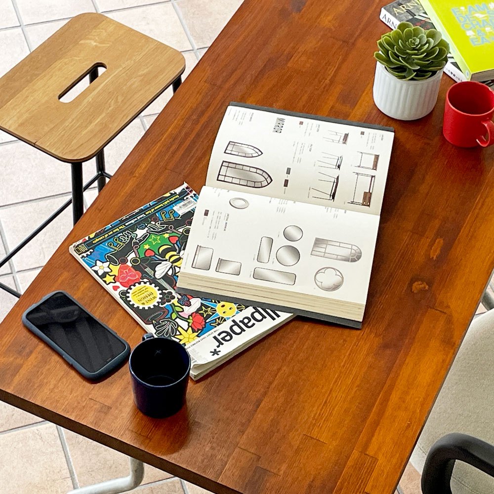 ワークテーブル エブコ EBCO ウィッシュボーンレッグ WISHBONE LEGS + 木製天板 W125cm 折り畳みテーブル 作業台 DIY P.F.S取扱い インダストリアル ◇