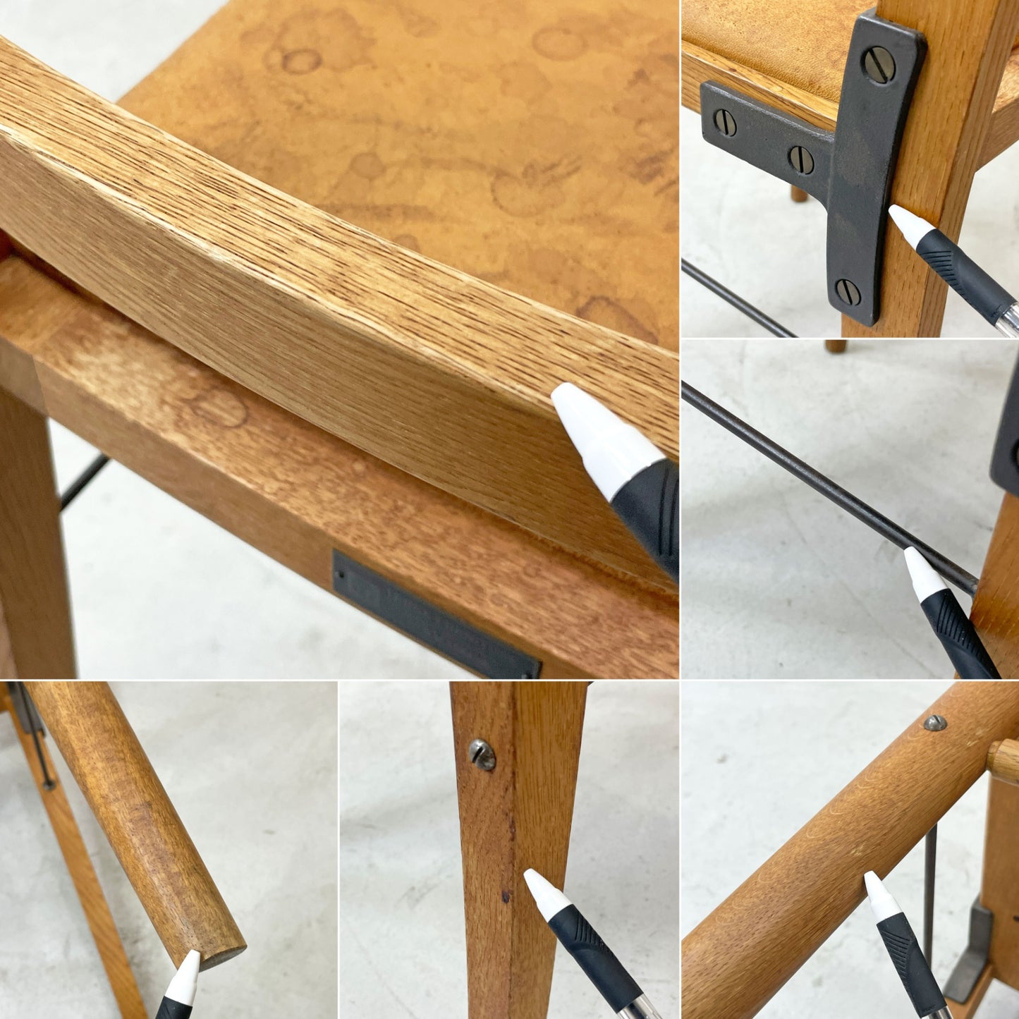 トラックファニチャー TRUCK FURNITURE TS CHAIR ダイニングチェア ナラ無垢材 アイアン 本革 羊革 シープスキン 定価 ￥110,550- ●