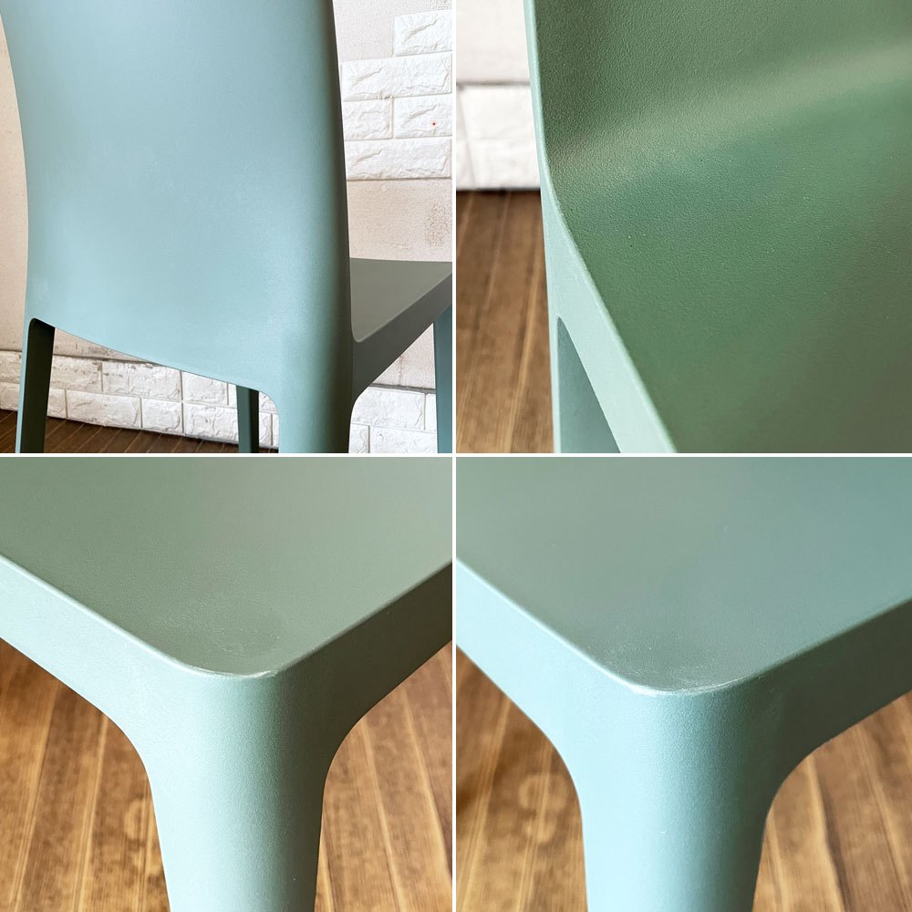 ヘイ HAY エレメンターレチェア ELEMENTAIRE CHAIR スモーキーグリーン ダイニングチェア ガーデンチェア ロナン＆エルワン・ブルレック 定価￥33,000- B ◎