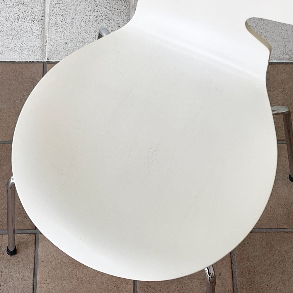 フリッツハンセン Fritz Hansen アントチェア アリンコチェア 4本脚 3101 ホワイト アルネ・ヤコブセン 北欧家具 ◇