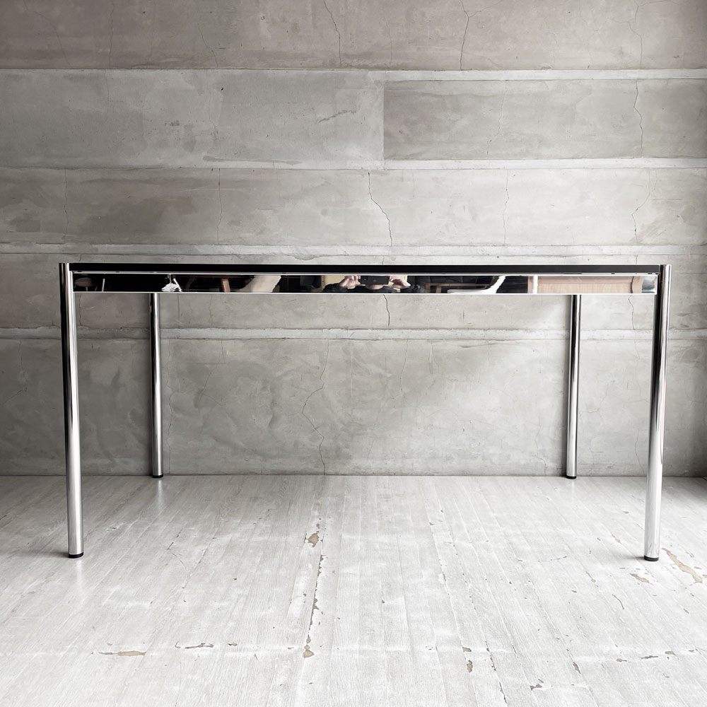 USMハラー USM Haller モジュラーファニチャー ハラーテーブル ワーキングデスク W150cm アジャスター パールグレーラミネート(ホワイト) 高さ調整機能付き スイス ♪