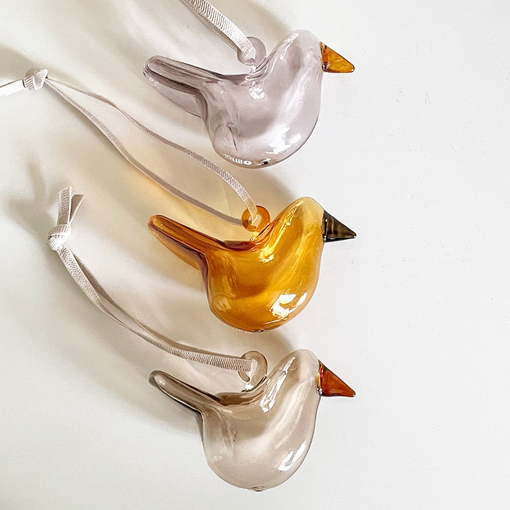 イッタラ iittala ミニ ガラスバード オーナメント Mini Glass Bird Ornaments 3set ミックスカラー 箱付き 北欧雑貨 ■