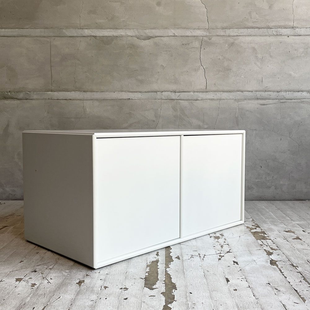 モンタナ MONTANA システムシェルフユニット SYSTEM SHELF UNIT キャビネット プッシュラッチ 木製扉 ホワイト デンマーク ♪