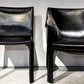 カッシーナ Cassina キャブチェア 412 CAB CHAIR アームレス 最高級本革 マリオ・ベリーニ MoMA 永久展示品 イタリアンモダン ●