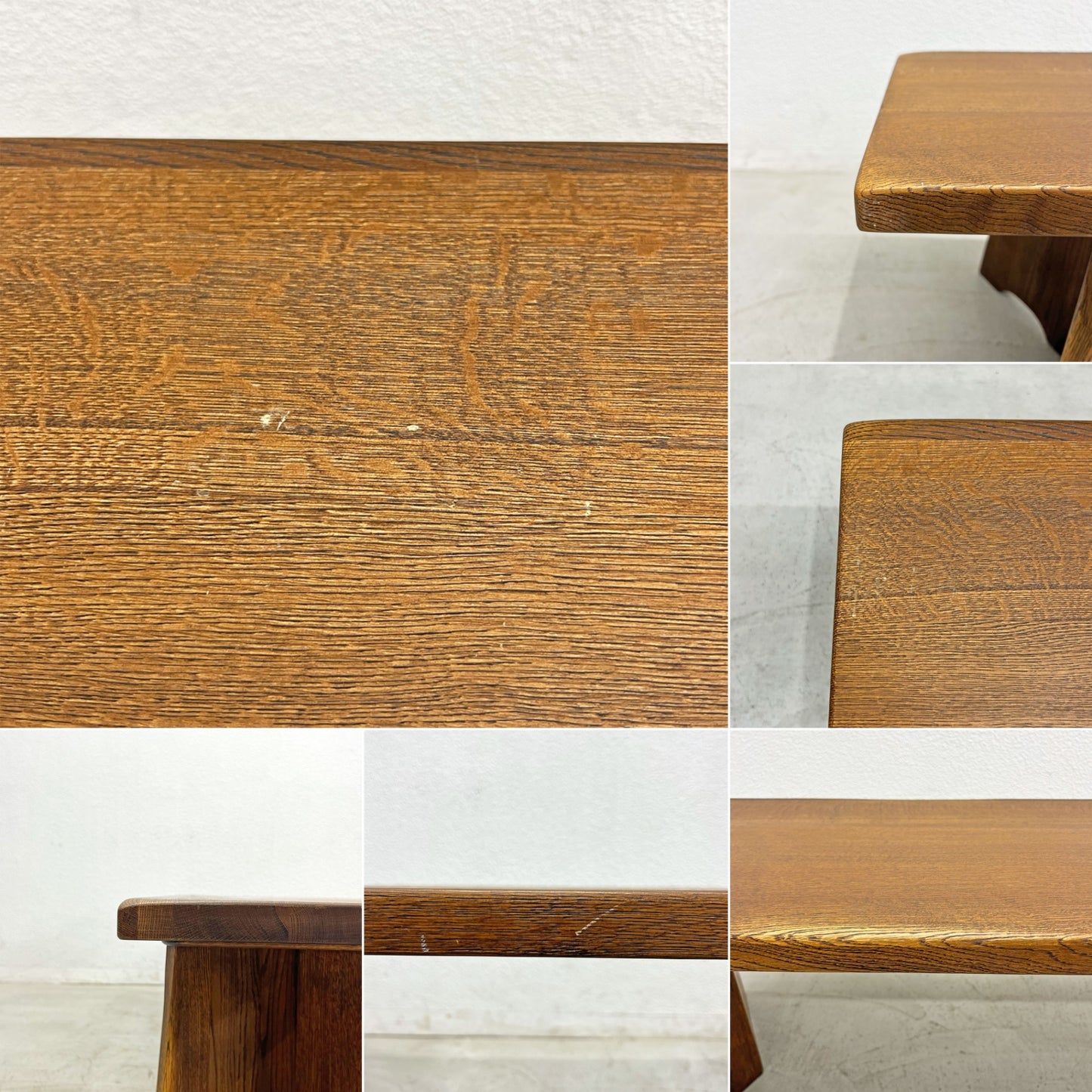 無垢材ベンチ ローテーブル ローシェルフ 店舗什器 ビンテージスタイル ブラウン w170cm 〓