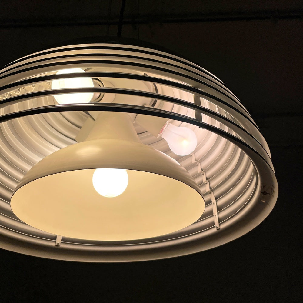 ヤマギワ yamagiwa サツールノ SATURNO ペンダントライト Φ50cm 4灯 70s 本澤和雄 モダン スペースエイジ  要電気工事 ●