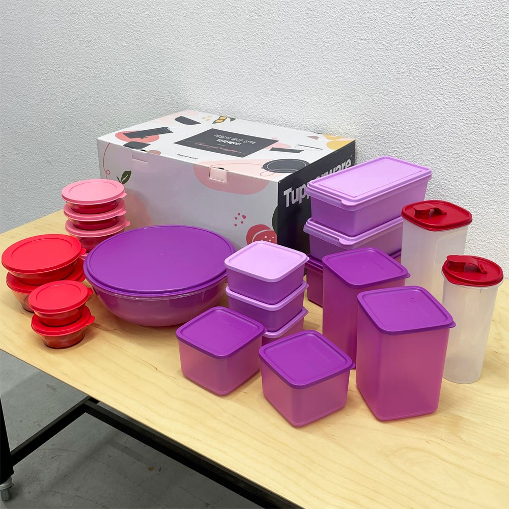 タッパーウェア Tupperware パーフェクトキット 計21個 45ピースセット 保存容器 アメリカ 未使用品 〓