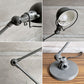 ジェルデ JIELDE 333 シグナル デスクランプ SIGNAL DESK LAMP 2本アーム式卓上ランプ 作業用ライト 工業デザイン グレー ♪
