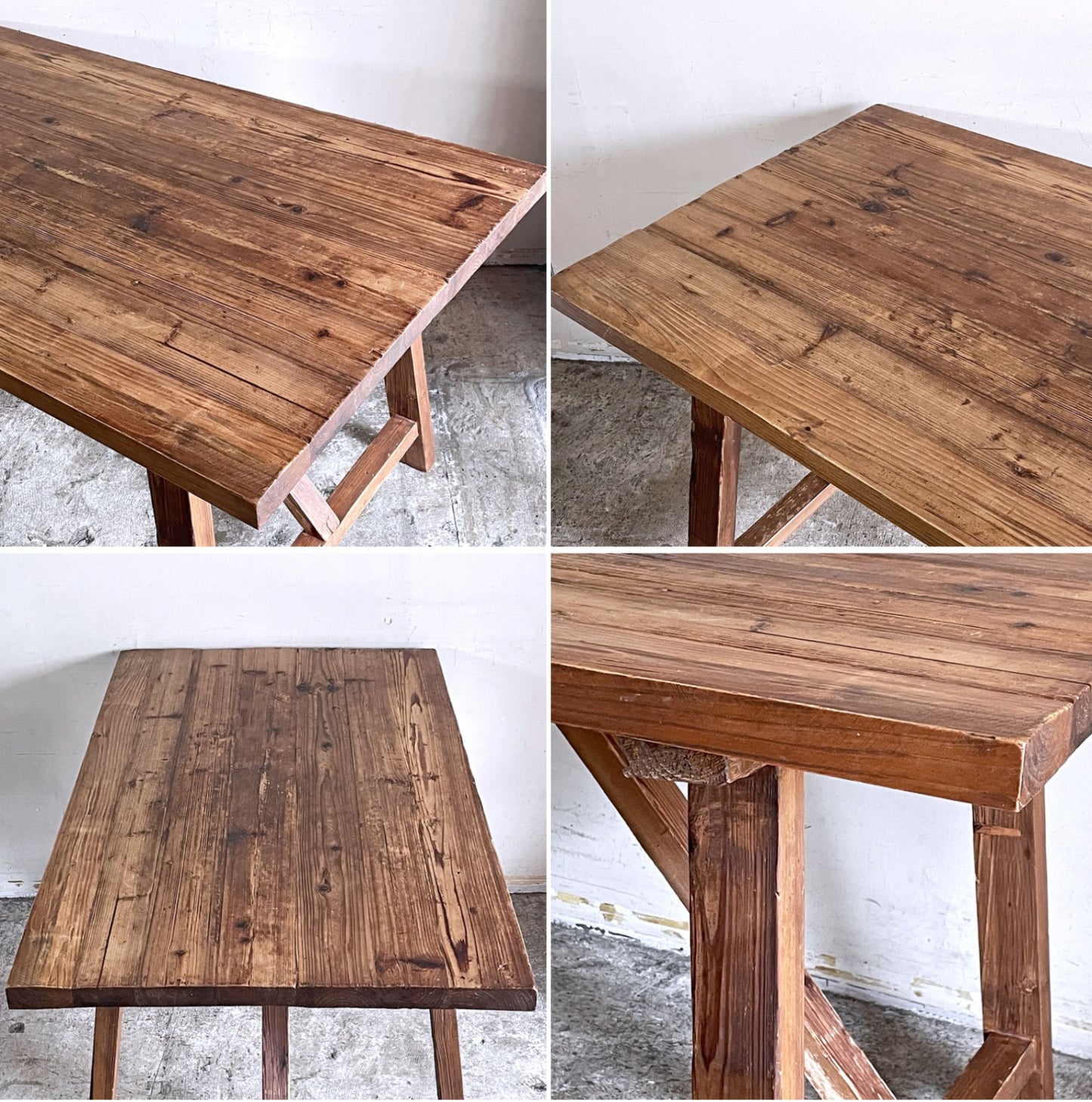 ダルトン DULTON ダイニングテーブル DINING TABLE S XP-001S 無垢古材 W138cm ビンテージスタイル ■