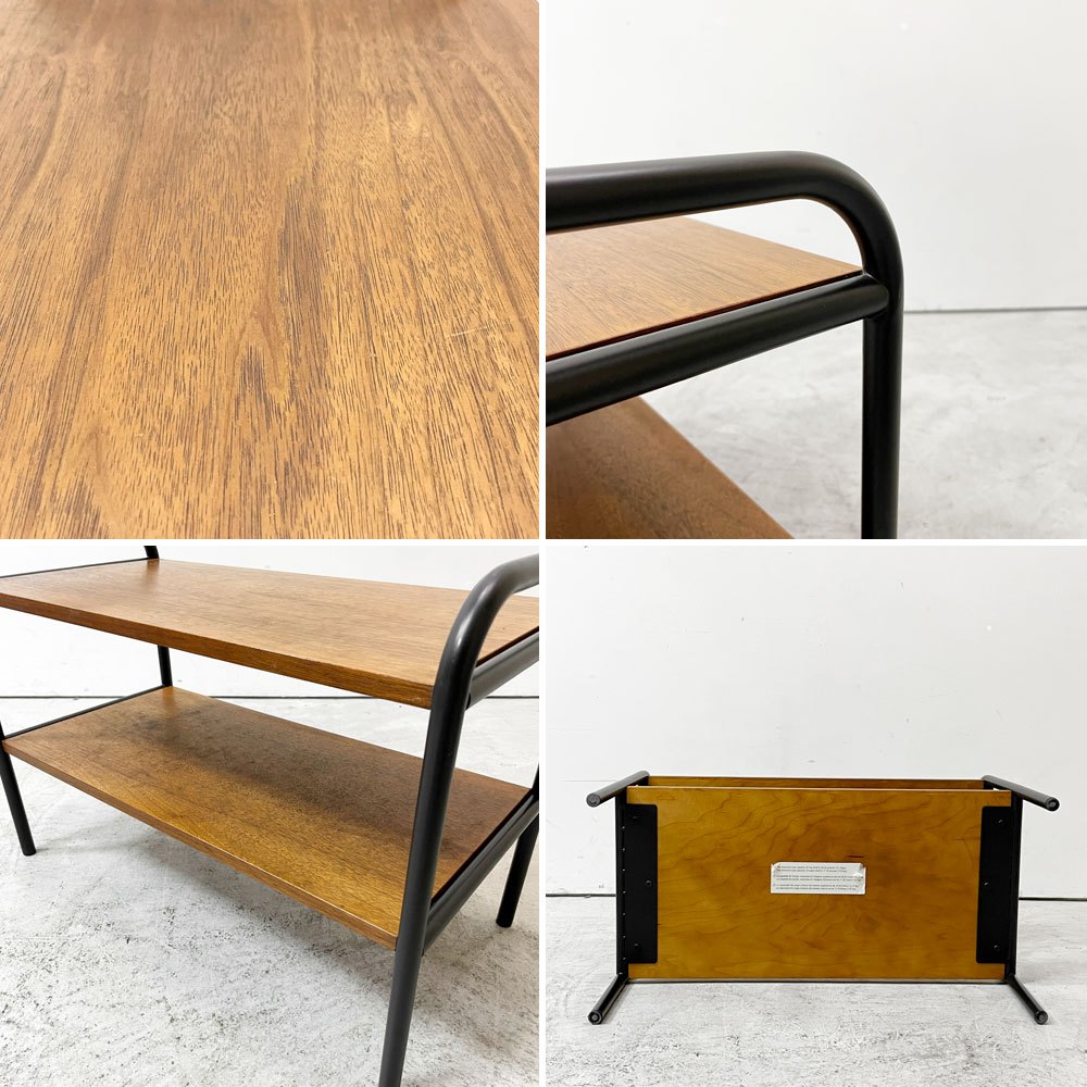 ウッドｘスチールフレーム サイドテーブル シューラック インダストリアルテイスト ●
