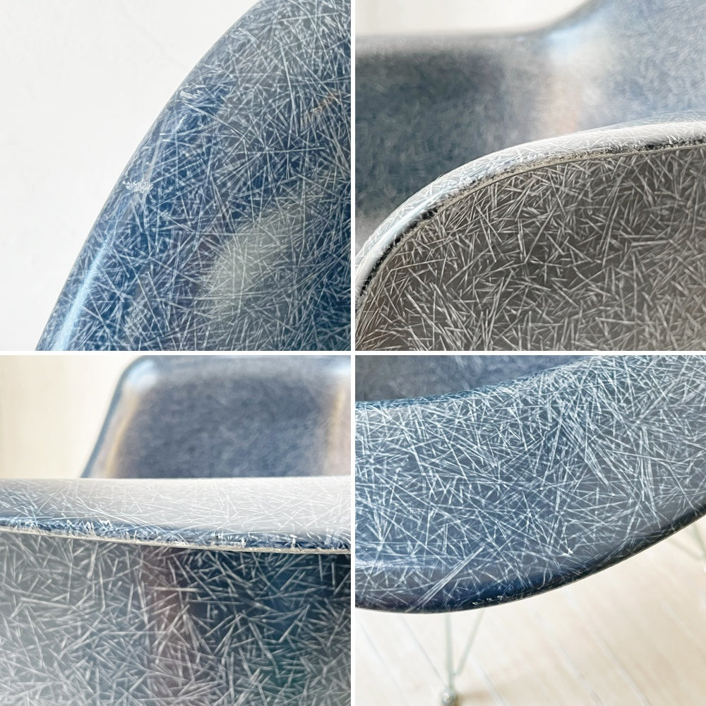 ハーマンミラー Herman Miller アームシェルチェア 現行FRP製 ネイビー エッフェルベース C&R イームズ ミッドセンチュリー ★