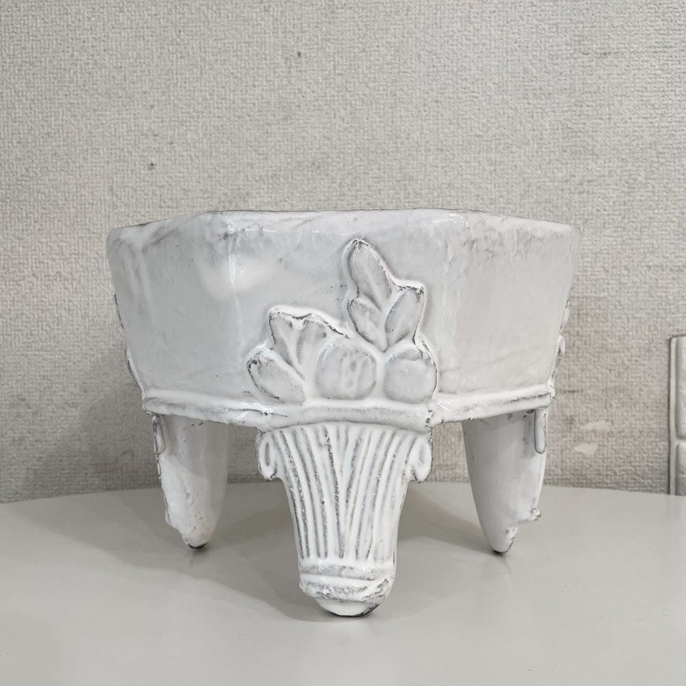 アスティエ・ド・ヴィラット Astier de Villatte フルーツスタンド ボウル 陶器 脚付き W23cm フランス ◎