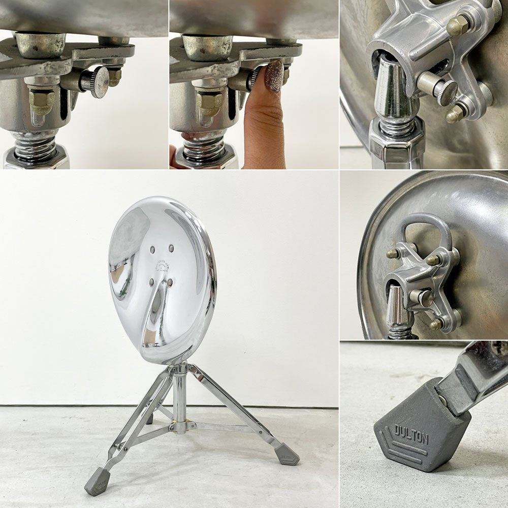 ダルトン DULTON X2 ビートスツール BEAT STOOL 回転式 無段階高さ調節 スチール クローム 折り畳み 廃番 A ●