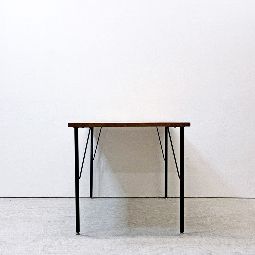 ニコアンド ファニチャーアンドサプライ niko and ... FURNITURE & SUPPLY ホワイトオークシリーズ ダイニングテーブル オーク無垢材 アイアン W155cm ●