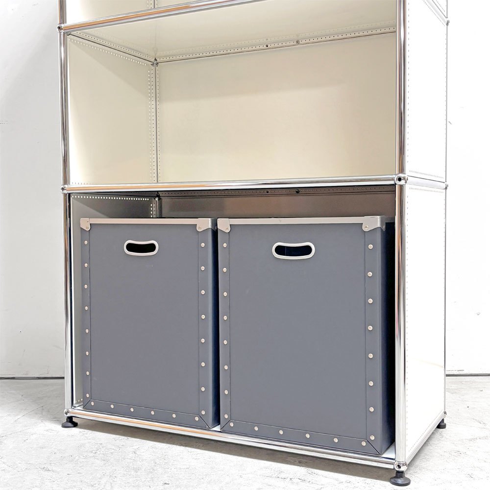 ユーエスエムハラー USMハラー USM Haller モジュラーファニチャー ブラック系 純正 パスコボックス 収納ボックス W34×Ｈ43 スイス Ｂ ●