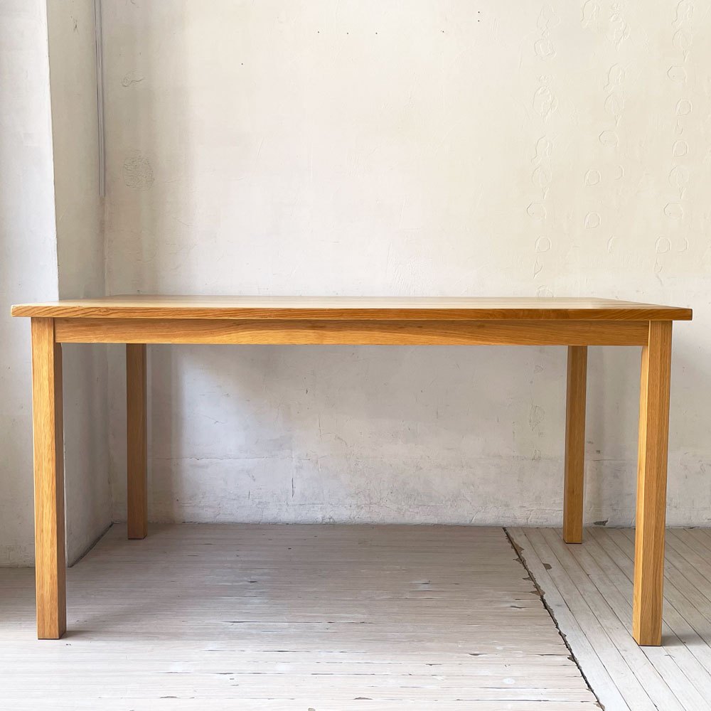 無印良品 MUJI ダイニングテーブル 無垢集成材 W140cm オーク材 シンプル ナチュラルスタイル 廃盤 ★