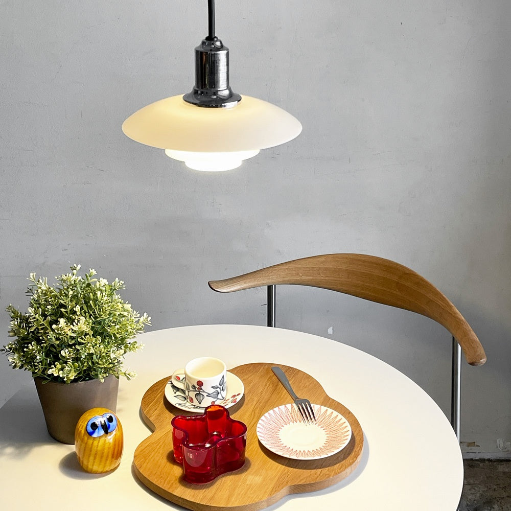 ルイスポールセン Louis Poulsen PH2/1 Pendant ペンダントライト 乳白ガラス シルヴァークローム Φ20cm ポール・ヘニングセン 北欧照明 B ■