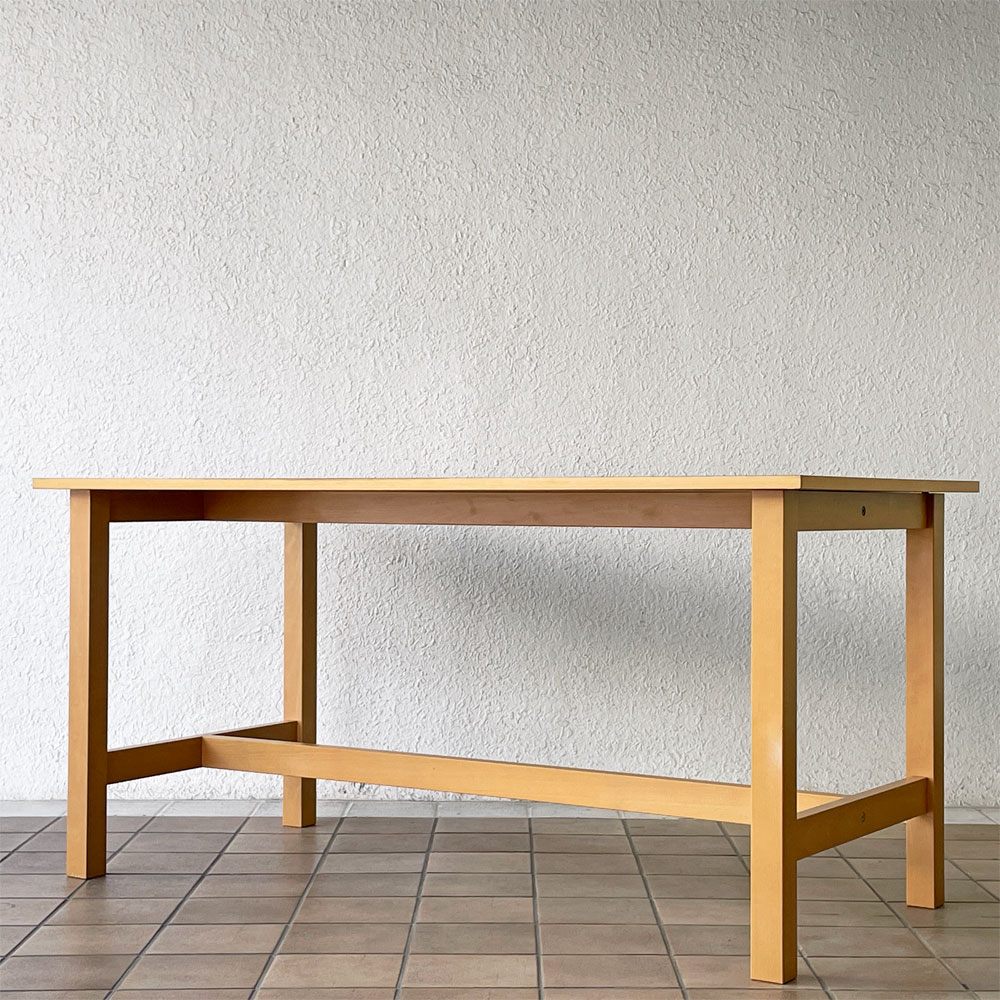 無印良品 MUJI ファイバーラミネート ワーキングテーブル W150cm アトリエテーブル 廃番  ◇