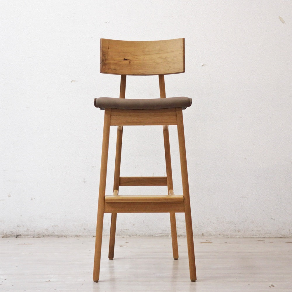 飛騨産業 HIDA 森のことば カウンターチェア ホワイトオーク無垢材 SN281 ハイラルゴ 合成皮革 佐々木敏光デザイン B ●