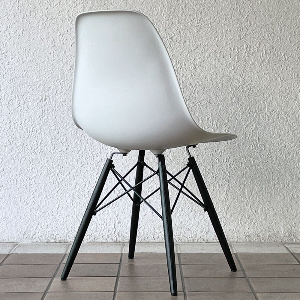 ハーマンミラー HermanMiller サイドシェルチェア ドゥエルレッグ DSW アルパイン × エボニー ポリプロピレン製 イームズ ミッドセンチュリー ◇
