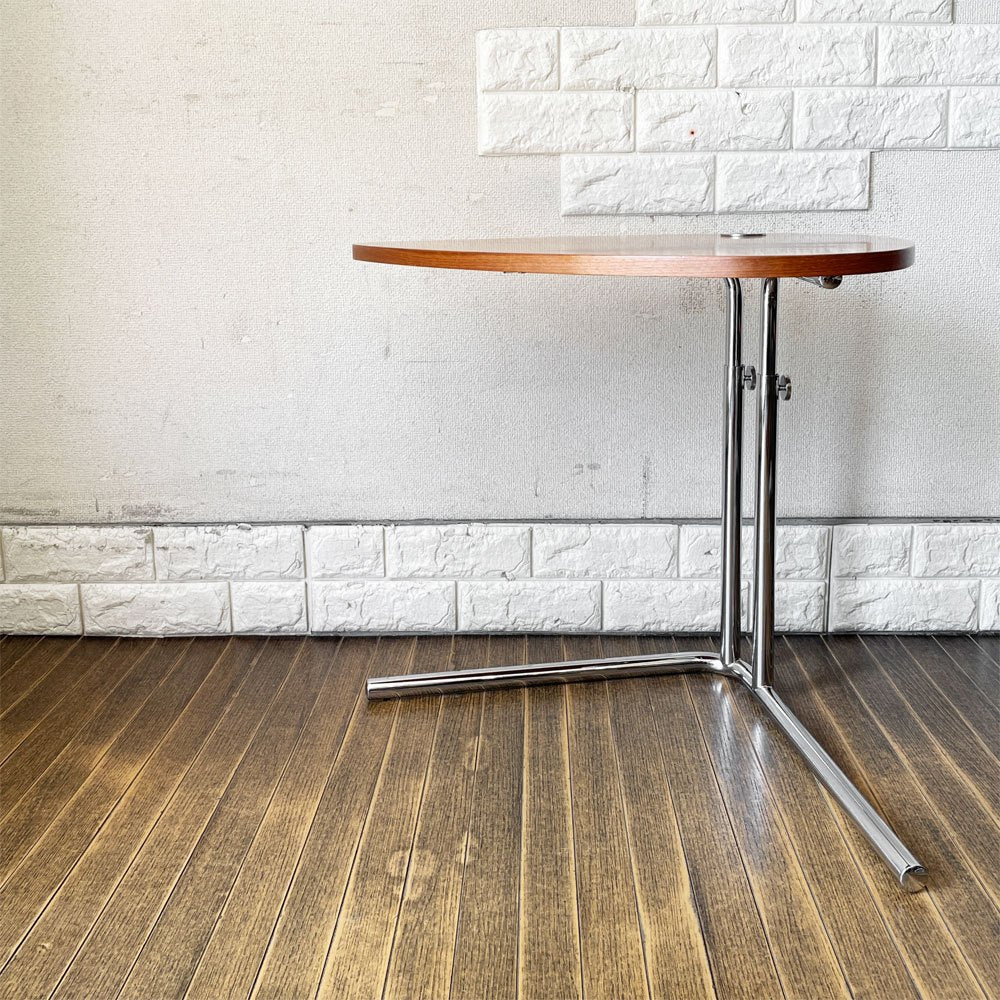 テクタ TECTA サイドテーブル K22 SIDE TABLE ウォールナット材 昇降式 アレキサンダー・カルダー ドイツ バウハウス ACTUS取扱 定価￥92,400- ◎