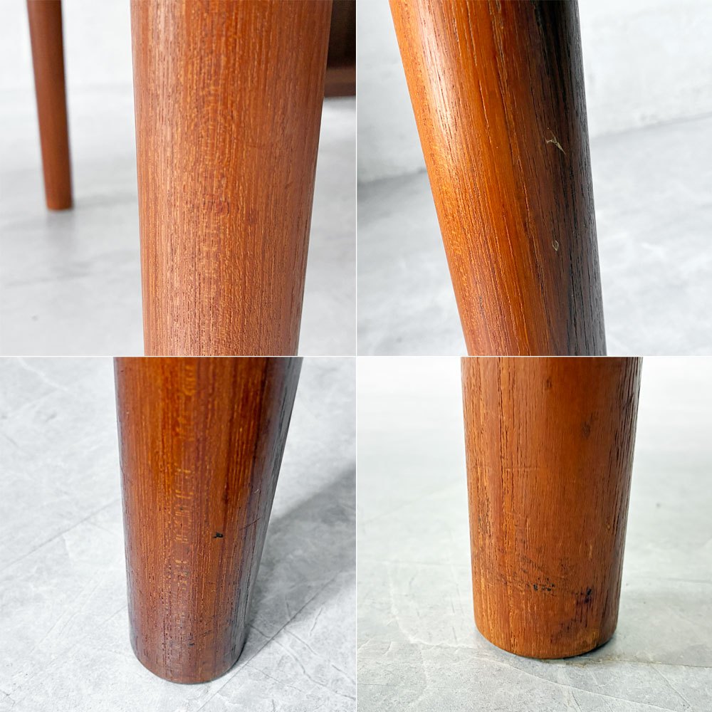 ジャパンビンテージ Japan Vintage チーク材 エクステンション ダイニングテーブル W145㎝ 延長天板欠品 北欧スタイル ★