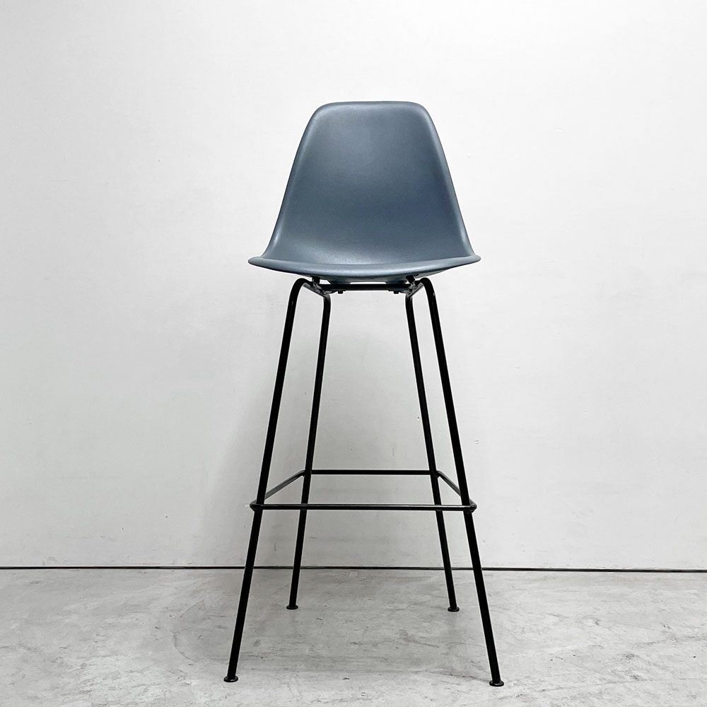 ハーマンミラー Herman Miller イームズプラスチックシェルスツール バーハイトスツール H115.5cm ポリプロピレン製 チャコール 廃番カラー ミッドセンチュリー A ●