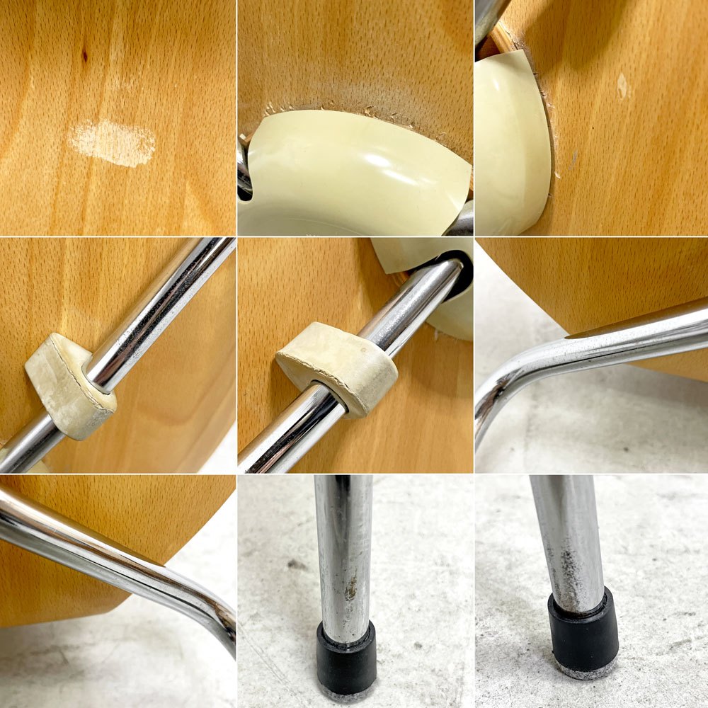 フリッツハンセン Fritz Hansen 3101 アリンコチェア アントチェア 4本脚 ナチュラルビーチ ラッカー仕上げ フェルトグライズ アルネ・ヤコブセン B ●