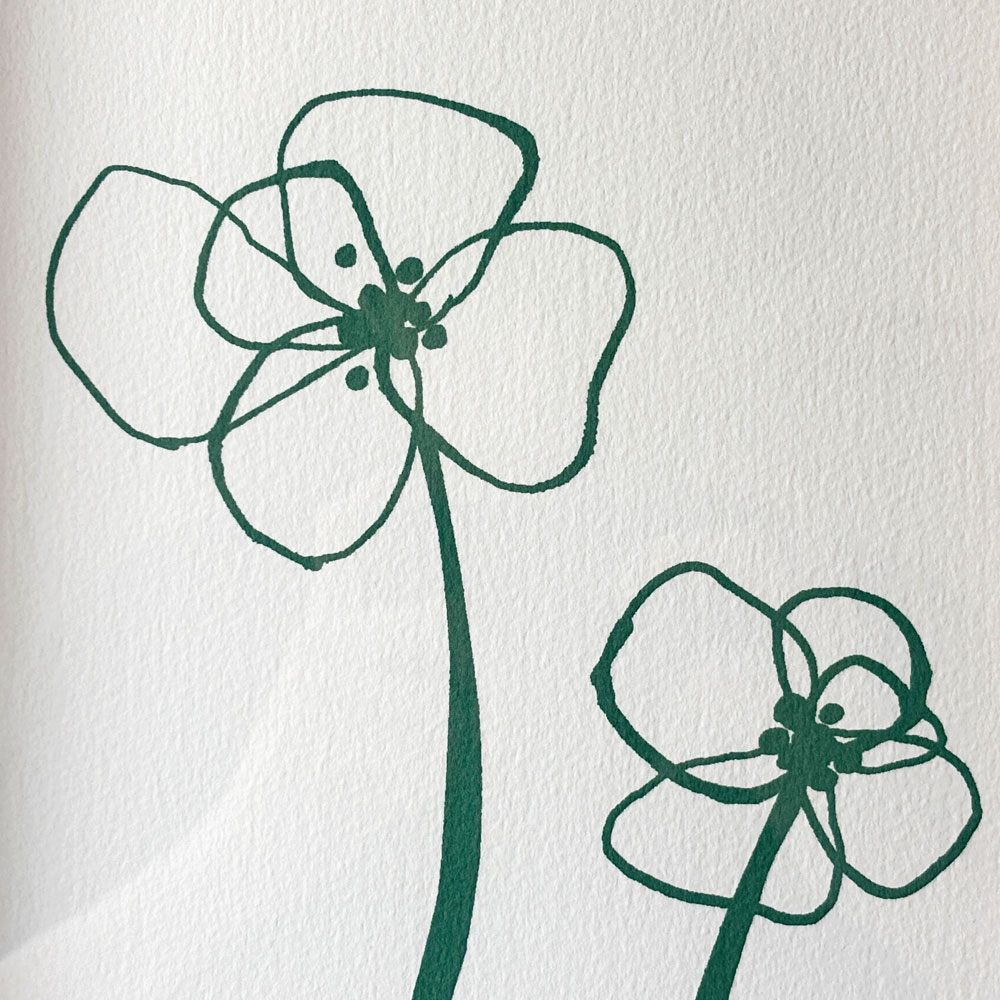 ロッタ・ヤンスドッター  Lotta Jansdotter ブロムステル BLOMSTER シルクスクリーン エディション入り 385/500 額装品 北欧 ◇