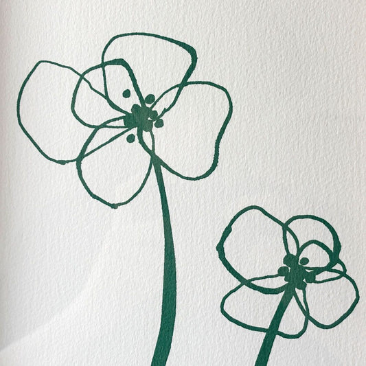 ロッタ・ヤンスドッター  Lotta Jansdotter ブロムステル BLOMSTER シルクスクリーン エディション入り 385/500 額装品 北欧 ◇
