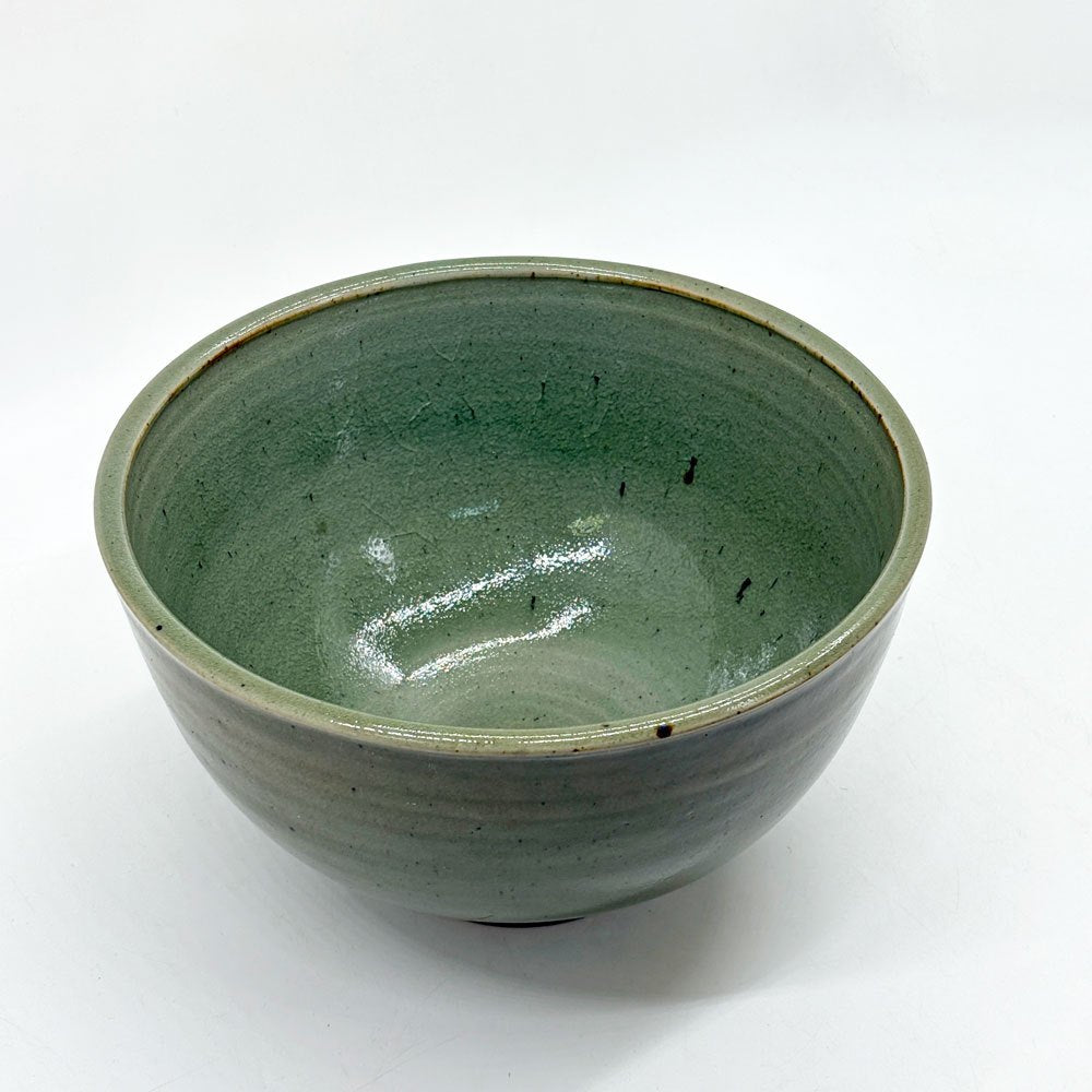 マルガレーテンヘーエ Keramische Werkstatt Margaretenhohe 幅広ボウル 丼 グリーン系 李英才 現代作家 C ●