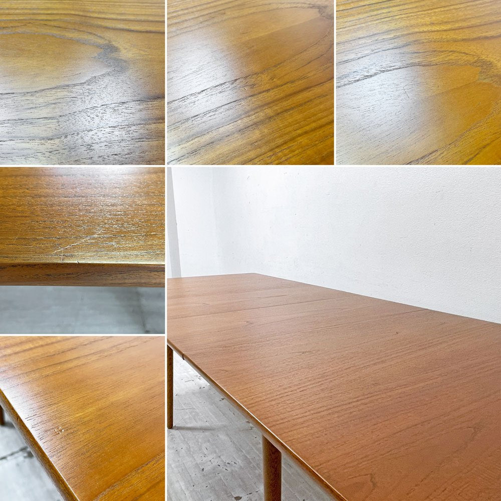 アンドレアス・タック Andreas Tuck エクステンション ダイニングテーブル AT310 チーク材×オーク材 ハンス・Ｊ・ウェグナー 北欧 デンマークビンテージ ●