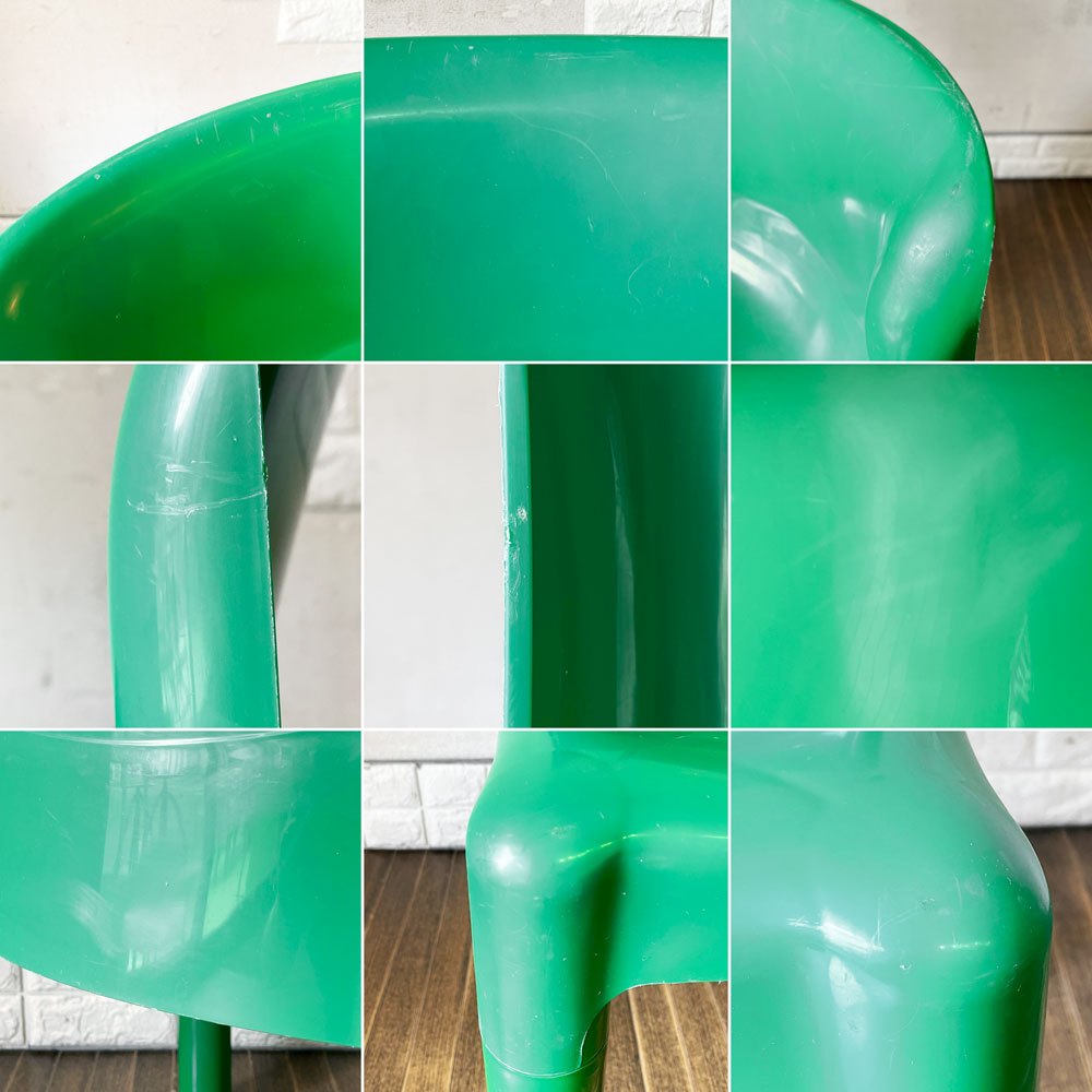 カルテル Kartell バルトリチェア 4875 Chair ダイニングチェア サイドチェア ポリプロピレン製 グリーン カルロ・バルトリ Carlo Bartoli イタリア ビンテージ ◎