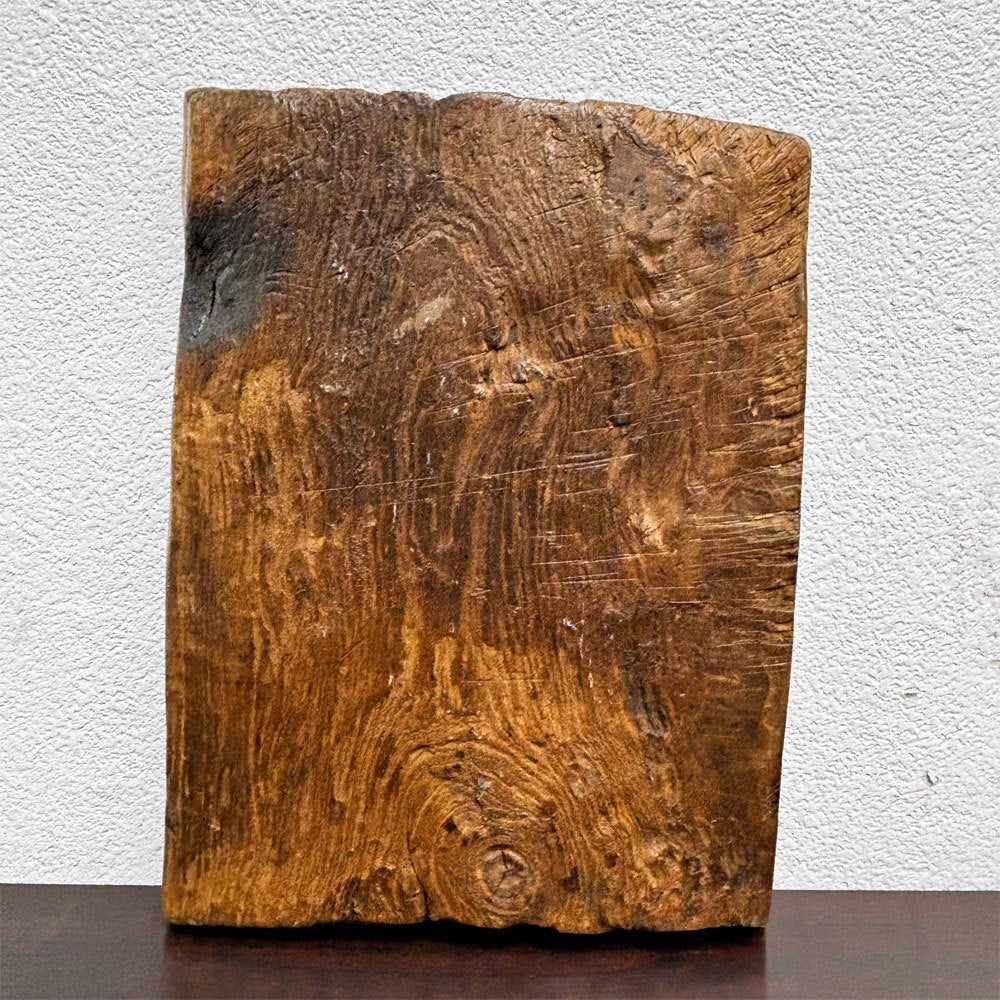 木彫りのトレイ オールドチーク無垢材 古材 ウッド 木味 小物入れ プリミティブ フォルクアート ●