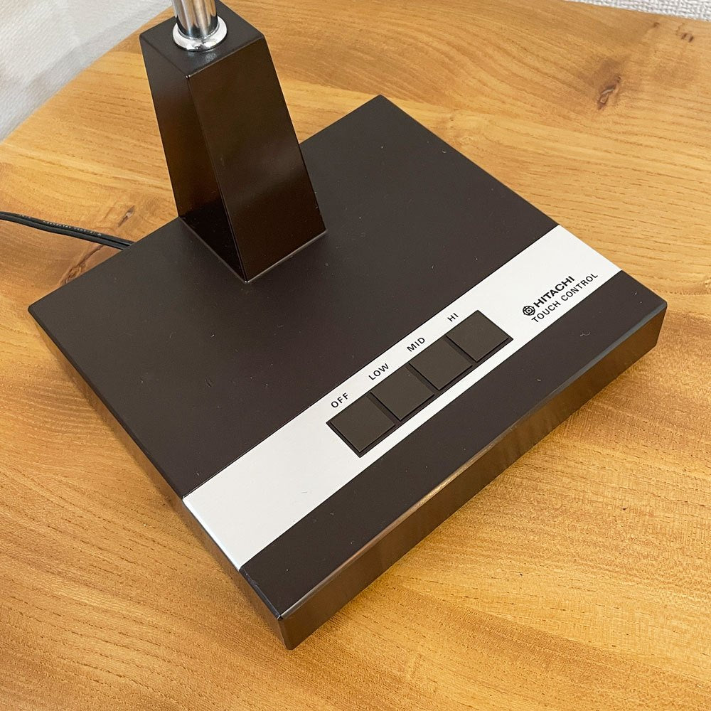日立 HIRACHI タッチコントロントロール テーブルランプ ブラウン レトロモダン レトロポップ ◎