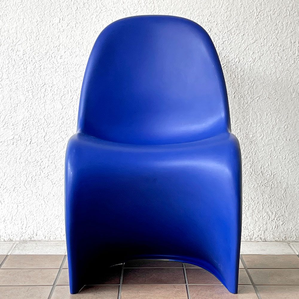 ヴィトラ vitra パントンチェア ダイニングチェア スタッキング ブルー ヴェルナー・パントン ミッドセンチュリー 定価58,300円 B ◇