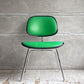 ハーマンミラー Herman Miller ツーピースプラスチックチェア Two Piece Plastic Chair DCM グリーン ブラック PVCレザー ビンテージ イームズ 希少 ♪