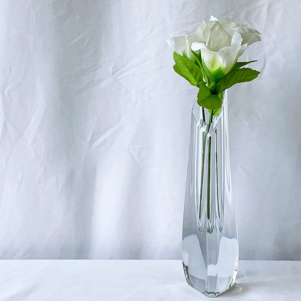 バカラ Baccarat ローズ Rose フラワーベース flower vase 一輪挿し 花瓶 花器 クリスタル フランス ◇
